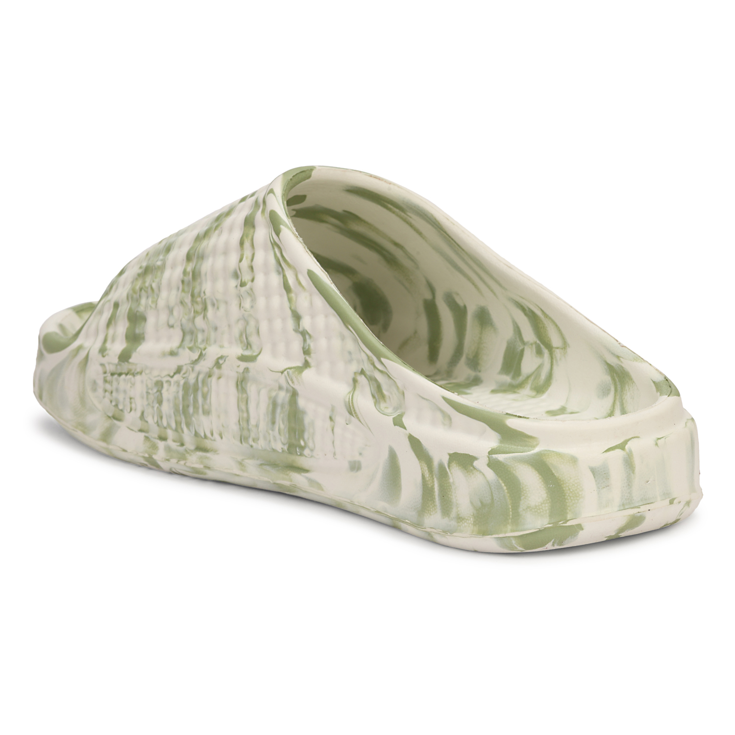 Velmorahh White Olive Green Tie Dye EVA Flip Flops for Men & Women | Lightweight Hawai Chappal | Soft Cushion Comfort | Waterproof Casual Slippers - Image 6