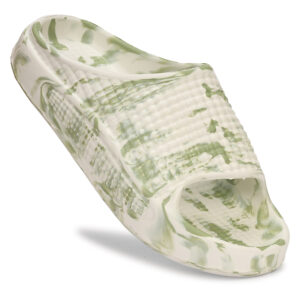 Velmorahh White Olive Green Tie Dye EVA Flip Flops for Men & Women | Lightweight Hawai Chappal | Soft Cushion Comfort | Waterproof Casual Slippers
