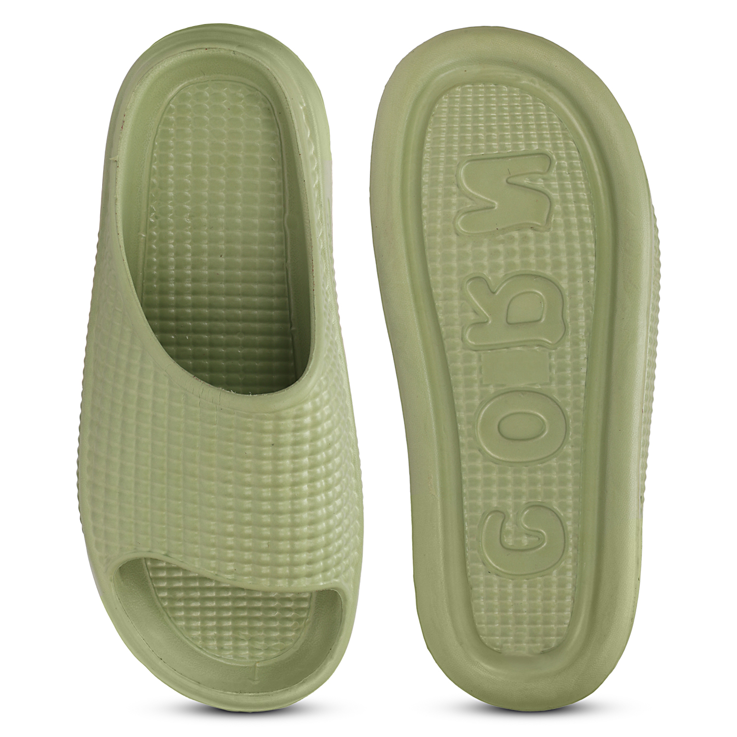 Velmorahh Olive Green Tie Dye EVA Flip Flops for Men & Women | Lightweight Hawai Chappal | Soft Cushion Comfort | Waterproof Casual Slippers - Image 2