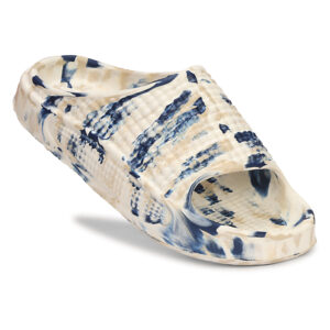 Velmorahh Blue White Cream Tie Dye EVA Flip Flops for Men & Women | Lightweight Hawai Chappal | Soft Cushion Comfort | Waterproof Casual Slippers